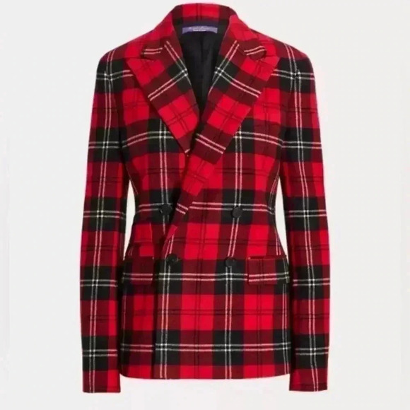 Ralph Lauren Collection Purple Label Jacket Plaid Tartan Blazer Wool Cashmere 12 - Picture 7 of 11